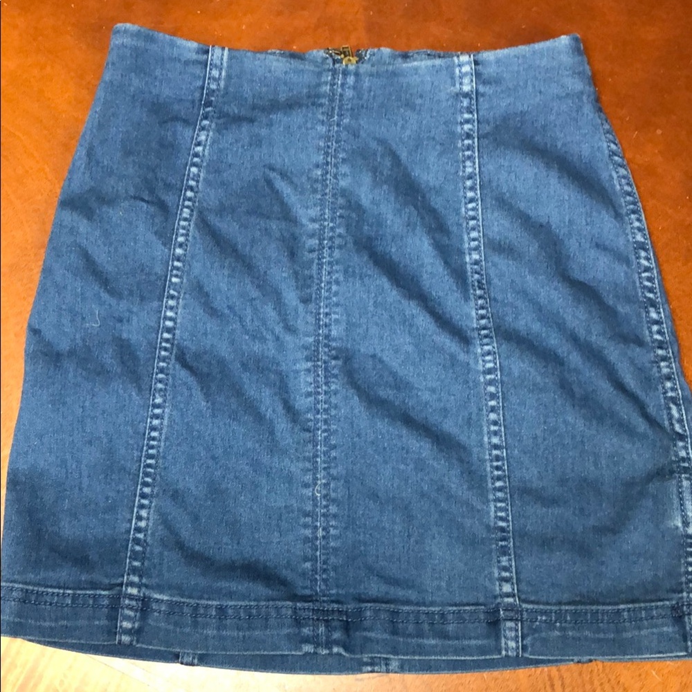 Free People Nautilus Blue denim skirt